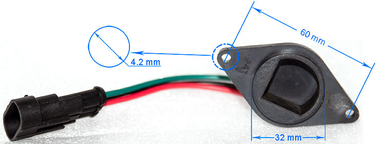 dimensions of magnet of speed sensor for Marshell Golf Cart Traction Motor